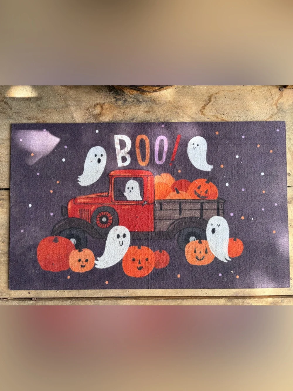 Halloween Pumpkin Truck Doormat - 